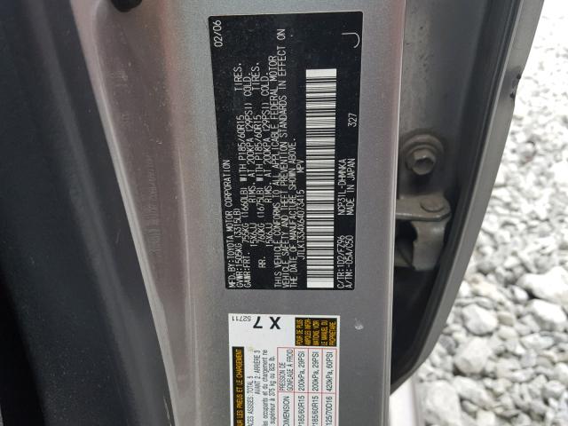 JTLKT334X64073415 - 2006 TOYOTA SCION XB Gümüş foto 10