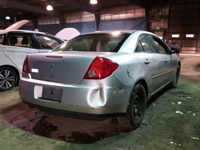 1G2ZF55B164208956 - 2006 PONTIAC G6 SE SILVER photo 4