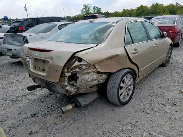 1HGCM66597A085014 - 2007 HONDA ACCORD EX GOLD photo 4