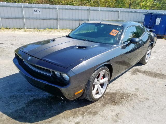 2B3LJ74W59H580146 - 2009 DODGE CHALLENGER BLACK photo 2