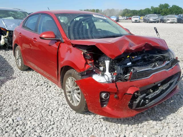 3KPA34AB4JE059368 - 2018 KIA RIO EX RED photo 1