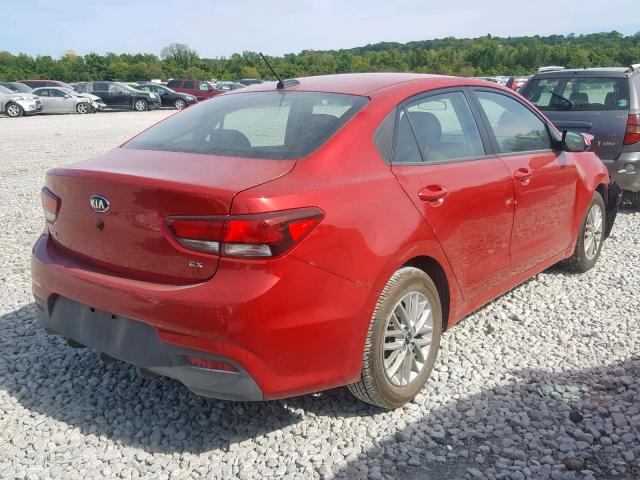 3KPA34AB4JE059368 - 2018 KIA RIO EX RED photo 4