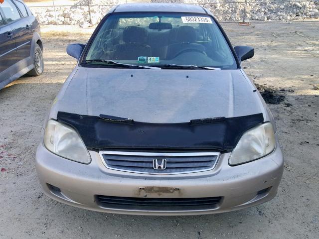 1HGEJ6627YL012656 - 2000 HONDA CIVIC DX SILVER photo 9