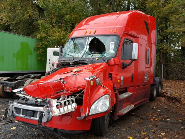 3AKJGLD55ESFZ0855 - 2014 FREIGHTLINER CASCADIA 1 RED photo 2