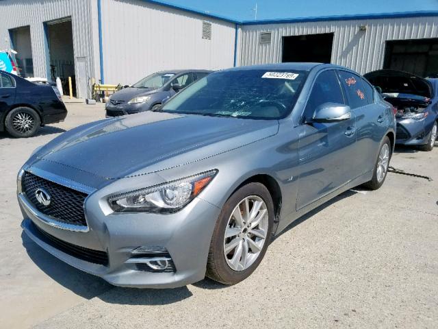 JN1BV7AP0FM337562 - 2015 INFINITI Q50 BASE BLUE photo 2