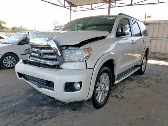 5TDDW5G13CS066538 - 2012 TOYOTA SEQUOIA PL WHITE photo 2