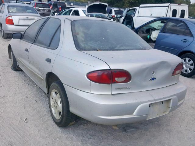 1G1JC524X27163816 - 2002 CHEVROLET CAVALIER B SILVER photo 3