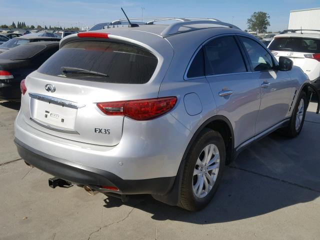 JN8AS1MWXBM140799 - 2011 INFINITI FX35 SILVER photo 4