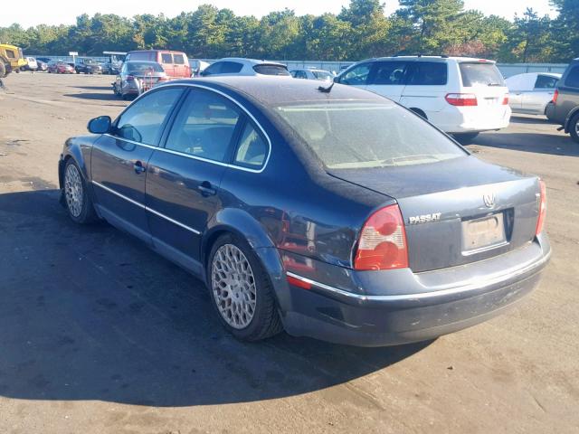 WVWRH63B04P207405 - 2004 VOLKSWAGEN PASSAT GLX BLUE photo 3