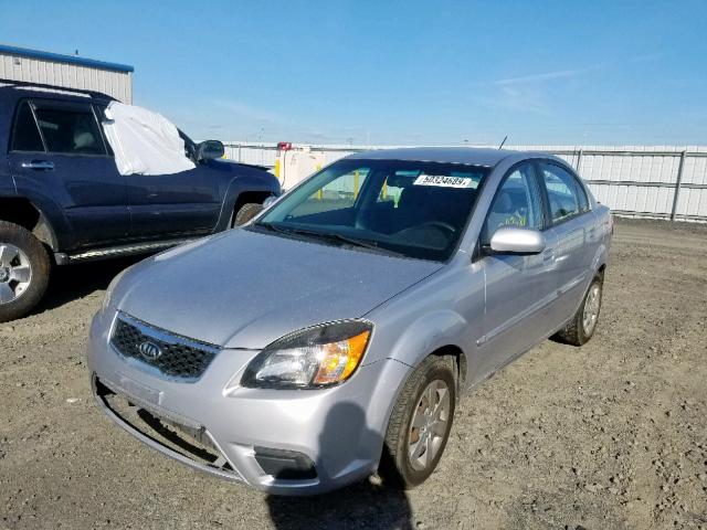 KNADH4A34A6650567 - 2010 KIA RIO LX SILVER photo 2