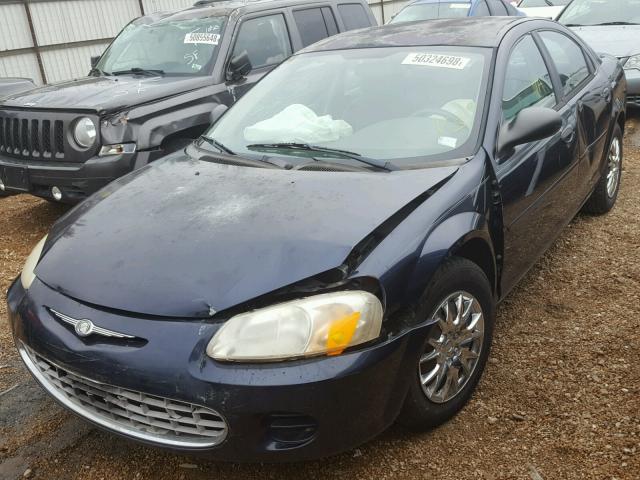 1C3EL46R02N229993 - 2002 CHRYSLER SEBRING LX BLUE photo 2