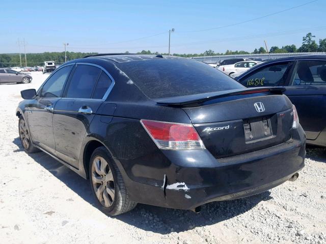 1HGCP36888A053561 - 2008 HONDA ACCORD EXL BLACK photo 3