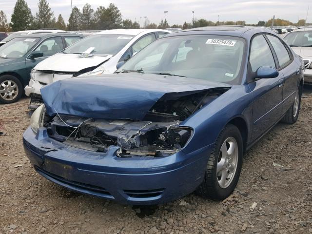 1FAFP55U34A111811 - 2004 FORD TAURUS SES BLUE photo 2