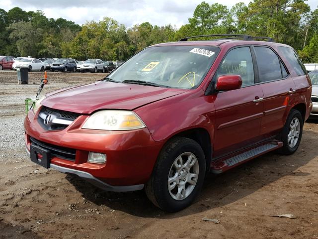 2HNYD18995H557048 - 2005 ACURA MDX TOURIN MAROON photo 2