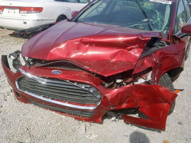 3FA6P0G79ER352421 - 2014 FORD FUSION S RED photo 9