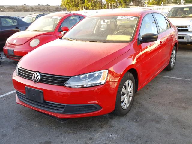 3VW2K7AJ3CM473330 - 2012 VOLKSWAGEN JETTA BASE Կարմիր լուսանկար 2