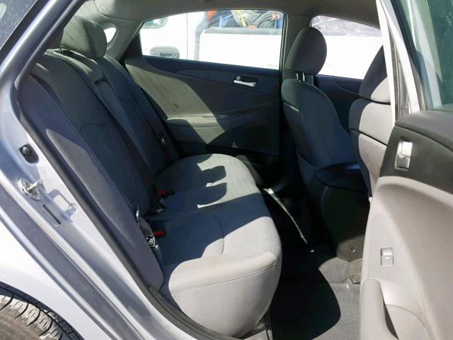 5NPEB4AC1CH486664 - 2012 HYUNDAI SONATA GLS SILVER photo 6