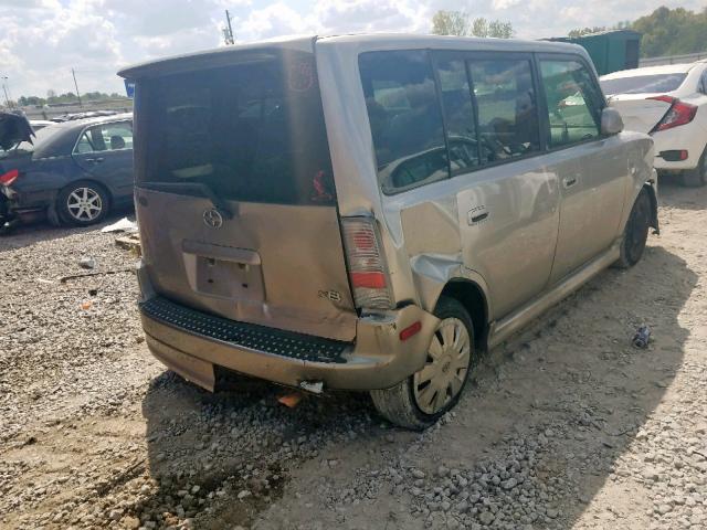 JTLKT324164092615 - 2006 TOYOTA SCION XB SILVER photo 4