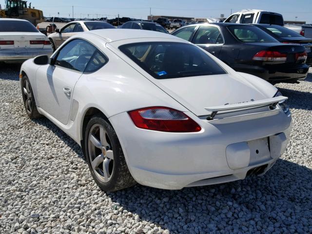 WP0AB29867U781967 - 2007 PORSCHE CAYMAN S WHITE photo 3