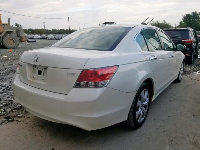 1HGCP36838A059980 - 2008 HONDA ACCORD EXL WHITE photo 4