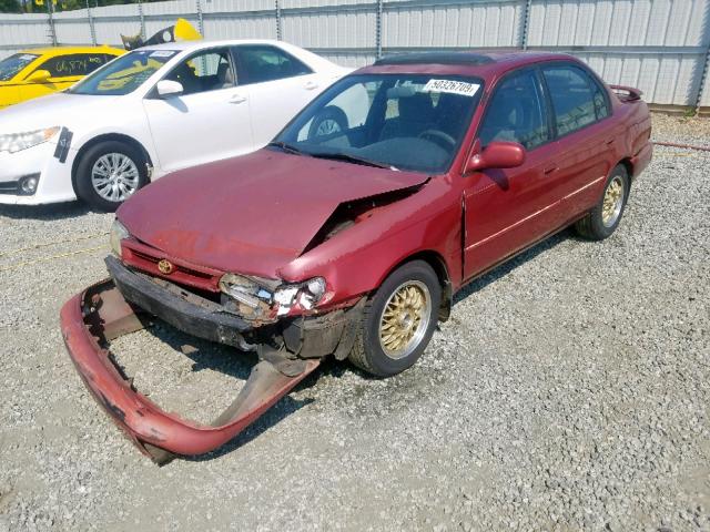 1NXBB02E0VZ587601 - 1997 TOYOTA COROLLA DX BURGUNDY photo 2