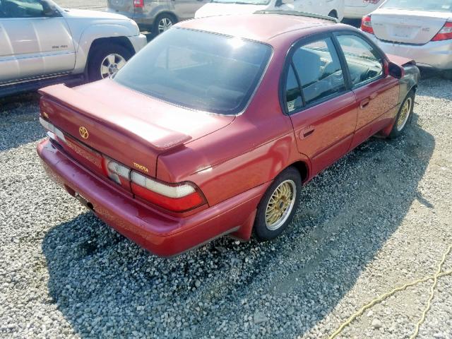 1NXBB02E0VZ587601 - 1997 TOYOTA COROLLA DX BURGUNDY photo 4