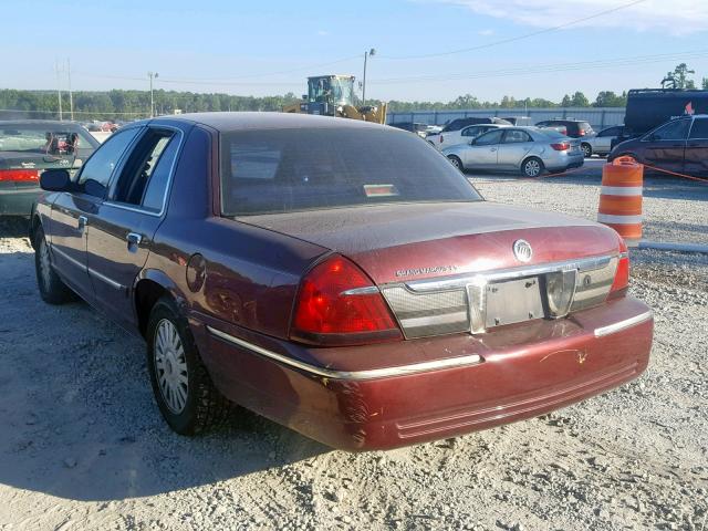 2MEFM75V77X637277 - 2007 MERCURY GRAND MARQ MAROON photo 3