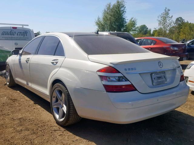 WDDNG71X17A122964 - 2007 MERCEDES-BENZ S 550 WHITE photo 3