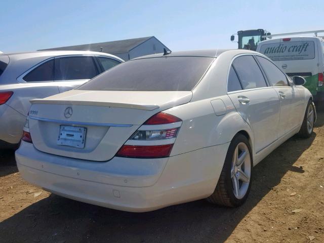 WDDNG71X17A122964 - 2007 MERCEDES-BENZ S 550 WHITE photo 4