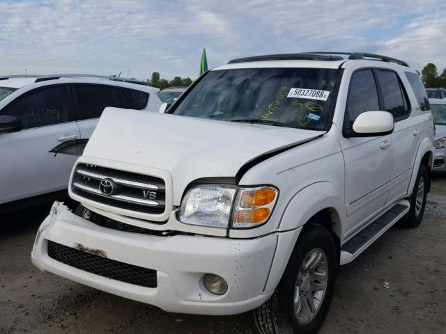 5TDBT48A94S230790 - 2004 TOYOTA SEQUOIA LI WHITE photo 2