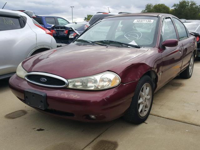 1FAFP66L5YK102734 - 2000 FORD CONTOUR SE BURGUNDY photo 2