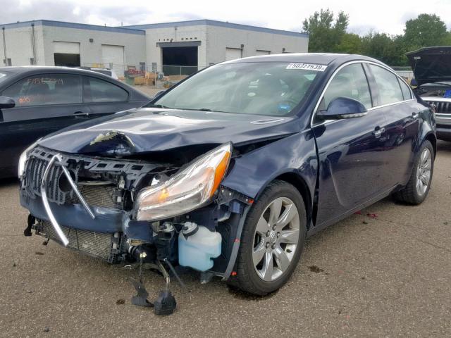 2G4GS5EVXC9153758 - 2012 BUICK REGAL PREM BLUE photo 2