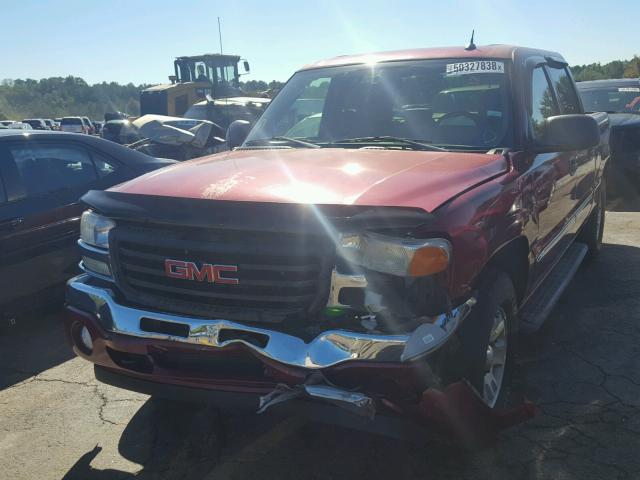 2GTEK13T251350642 - 2005 GMC NEW SIERRA MAROON photo 2