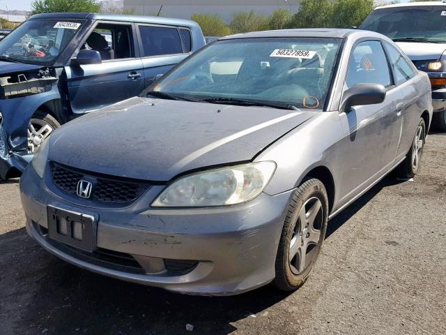 1HGEM22954L011924 - 2004 HONDA CIVIC EX GRAY photo 2