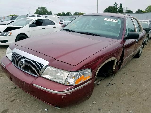 2MEFM74W64X696651 - 2004 MERCURY GRAND MARQ MAROON photo 2