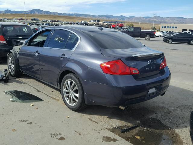 JNKCV61F59M355626 - 2009 INFINITI G37 BLUE photo 3