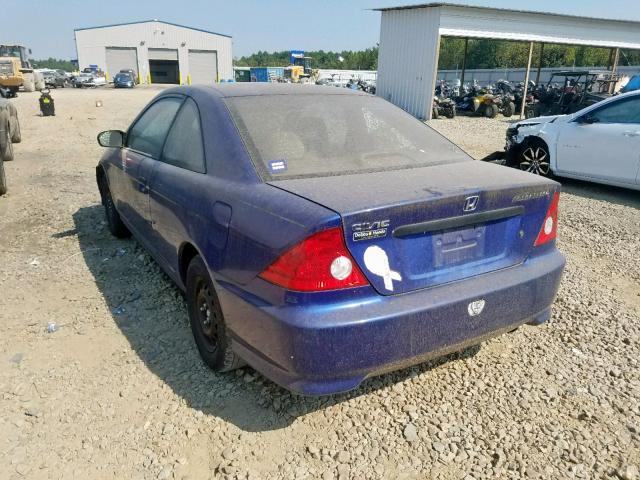 1HGEM22184L061131 - 2004 HONDA CIVIC DX V BLUE photo 3