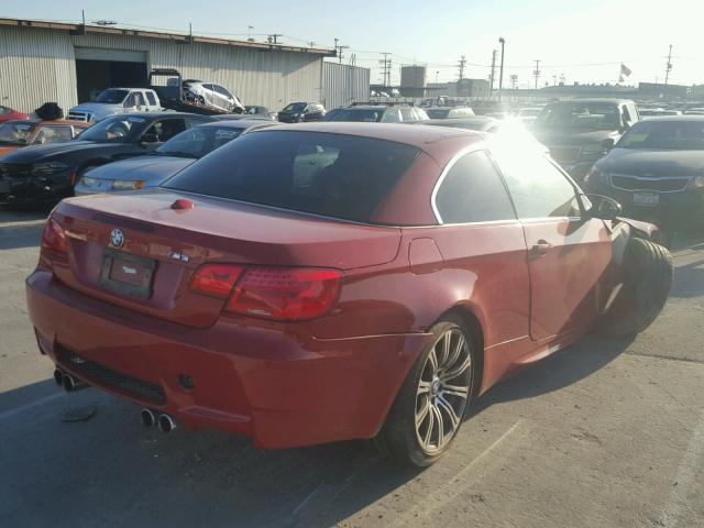 WBSDX9C50BE584505 - 2011 BMW M3 RED photo 4