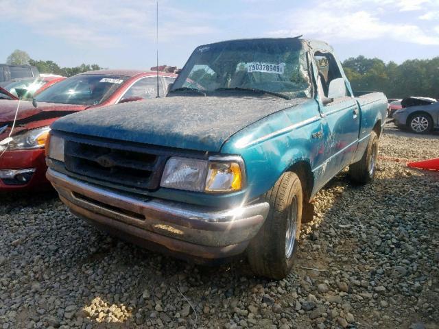 1FTCR10A6TUB10890 - 1996 FORD RANGER GREEN photo 2