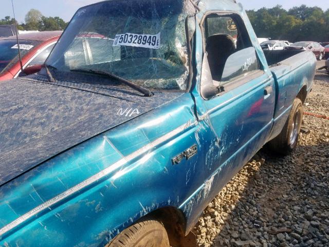 1FTCR10A6TUB10890 - 1996 FORD RANGER GREEN photo 9