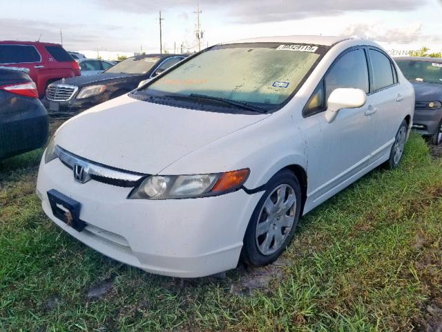 1HGFA165X7L083107 - 2007 HONDA CIVIC LX WHITE photo 2