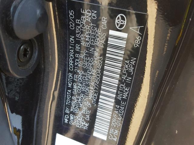 JTKDE177450044823 - 2005 TOYOTA SCION TC 黑色 照片 10