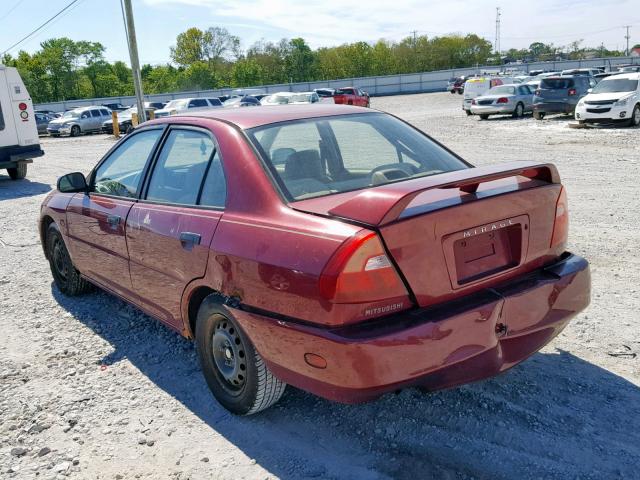 JA3AY26C6YU044226 - 2000 MITSUBISHI MIRAGE DE MAROON photo 3