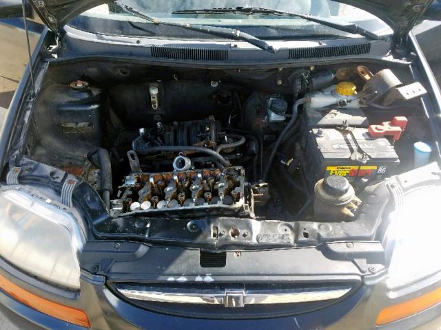 KL1TD62615B375436 - 2005 CHEVROLET AVEO BASE შავი ფოტო 7