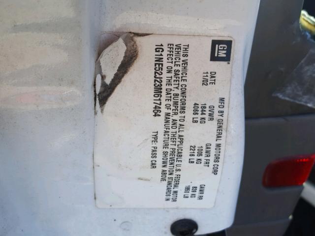 1G1NE52J23M617464 - 2003 CHEVROLET MALIBU LS 白色 照片 10