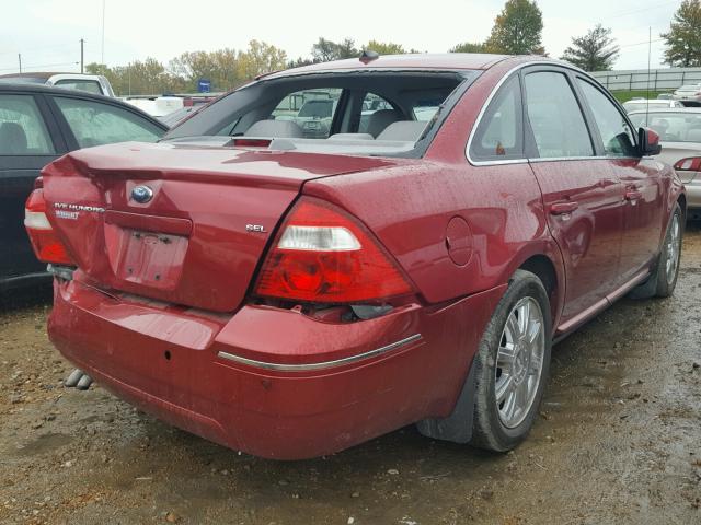 1FAHP24177G130538 - 2007 FORD FIVE HUNDR RED photo 4