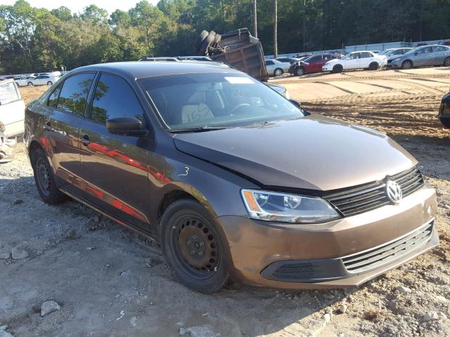 3VW2K7AJ3CM302173 - 2012 VOLKSWAGEN JETTA BASE BROWN photo 1