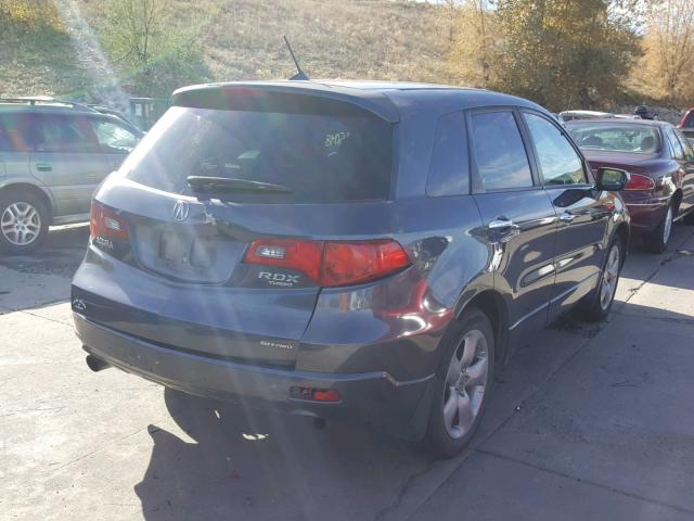 5J8TB18577A019129 - 2007 ACURA RDX TECHNO GRAY photo 4