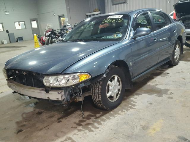 1G4HP54K514157343 - 2001 BUICK LESABRE CU BLUE photo 2