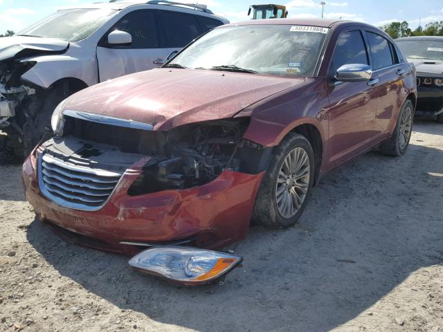 1C3CCBCG9CN307719 - 2012 CHRYSLER 200 LIMITE MAROON photo 2